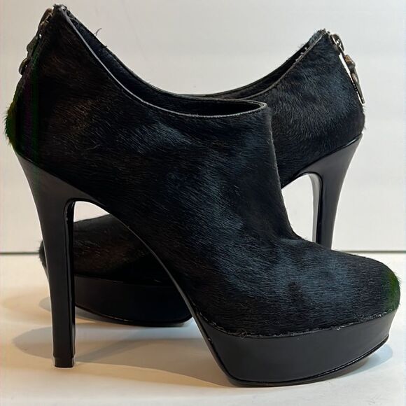 💥 Host Pick💥 House Of Harlow Black Calf Hair Ankle‎ Booties Size 36 - Picture 2 of 15